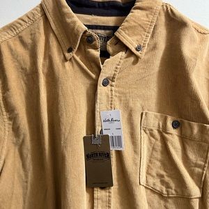 Mens L North River Outfitters cotton corduroy button down. NWT